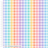 Rainbow Gingham Small - The Crafty Pie 100% Viscose Fabric 152cm/60" Wide Material for Crafting, Dressmaking, Quilting, Kid's Craft
